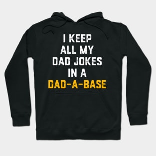 I Keep All My Dad Jokes In A Dad-a-base Vintage Hoodie